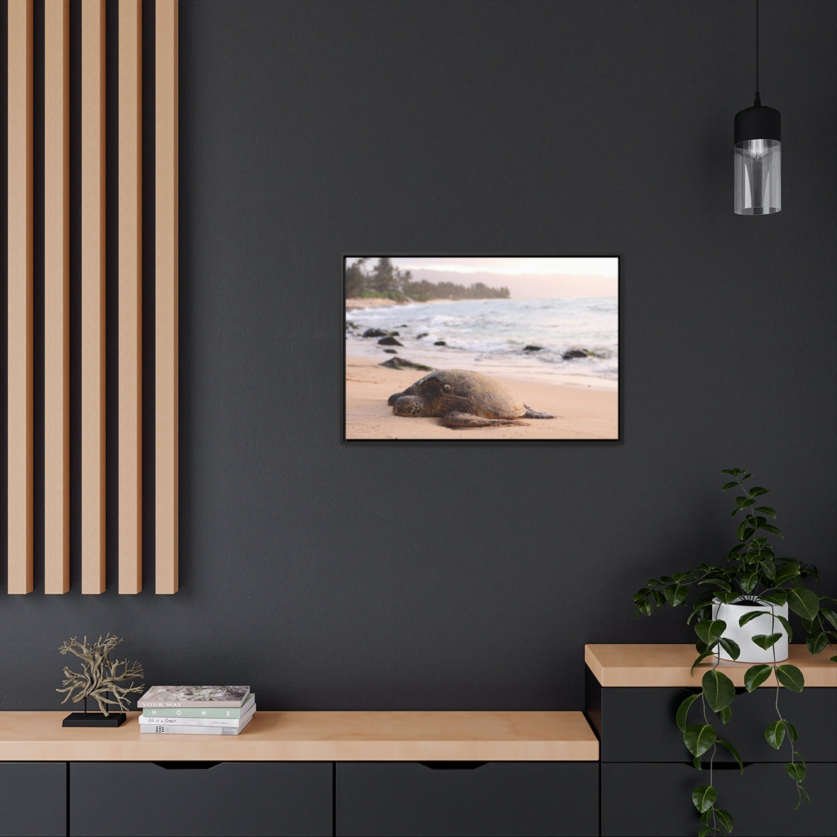 Sea Turtle on Beach Canvas Print