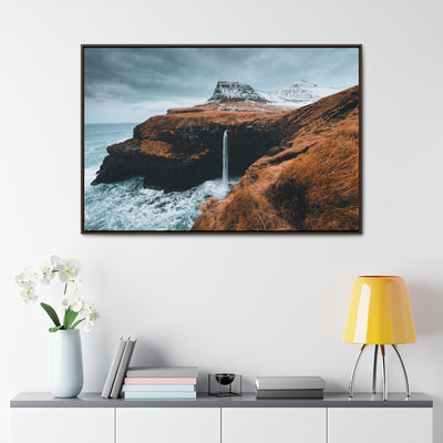 Highland Cliff Waterfall Canvas Print