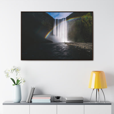 Waterfall and Rainbow Canvas Print