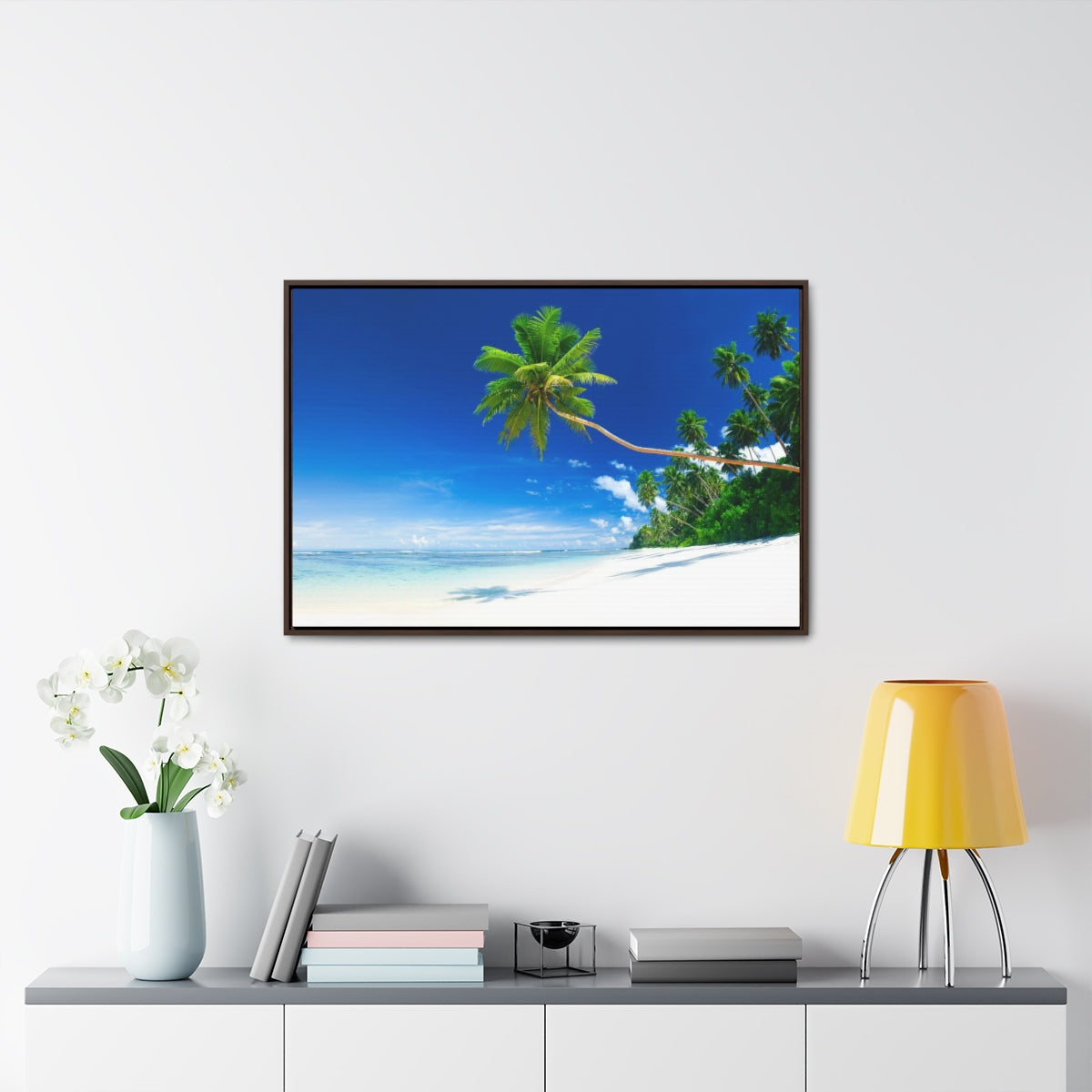 Beach Palm Tree Canvas Print
