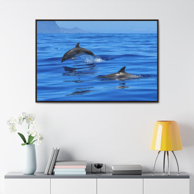 Dolphins Jumping Canvas Print