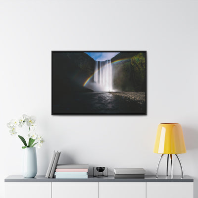 Waterfall and Rainbow Canvas Print