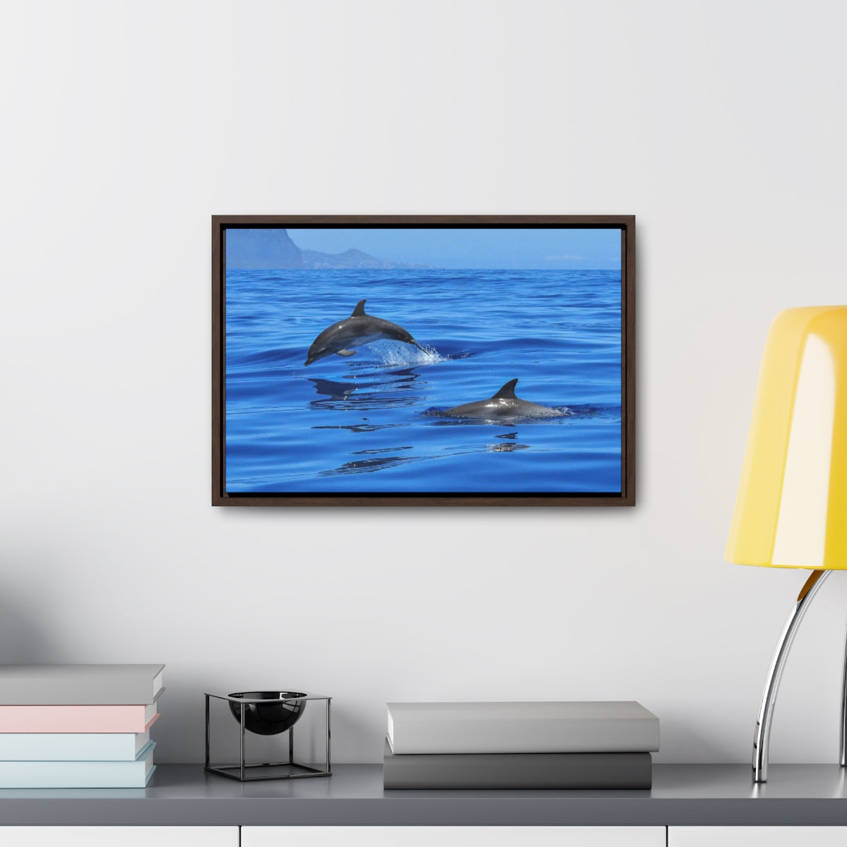 Dolphins Jumping Canvas Print