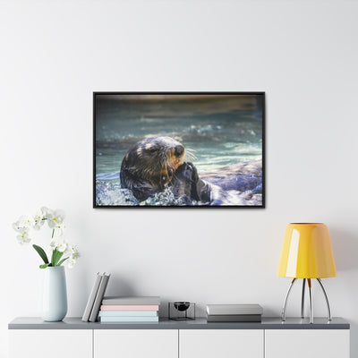 Sea Otter Eating Canvas Print