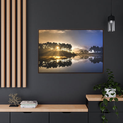 Sunset Lake Reflection Canvas Print