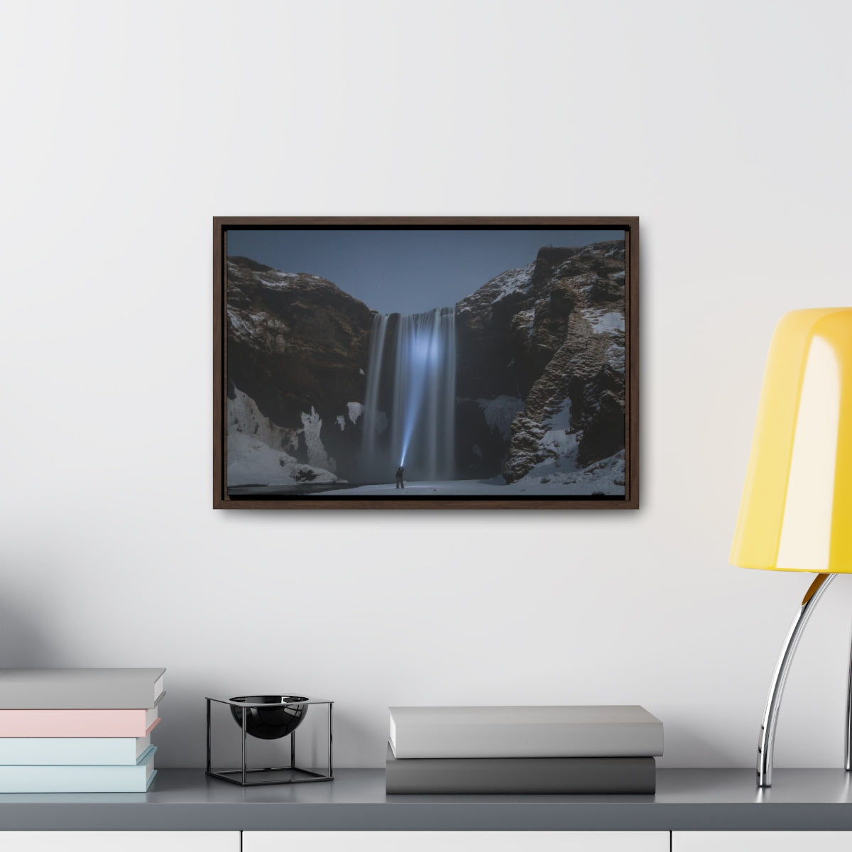Waterfall at Night Canvas Print