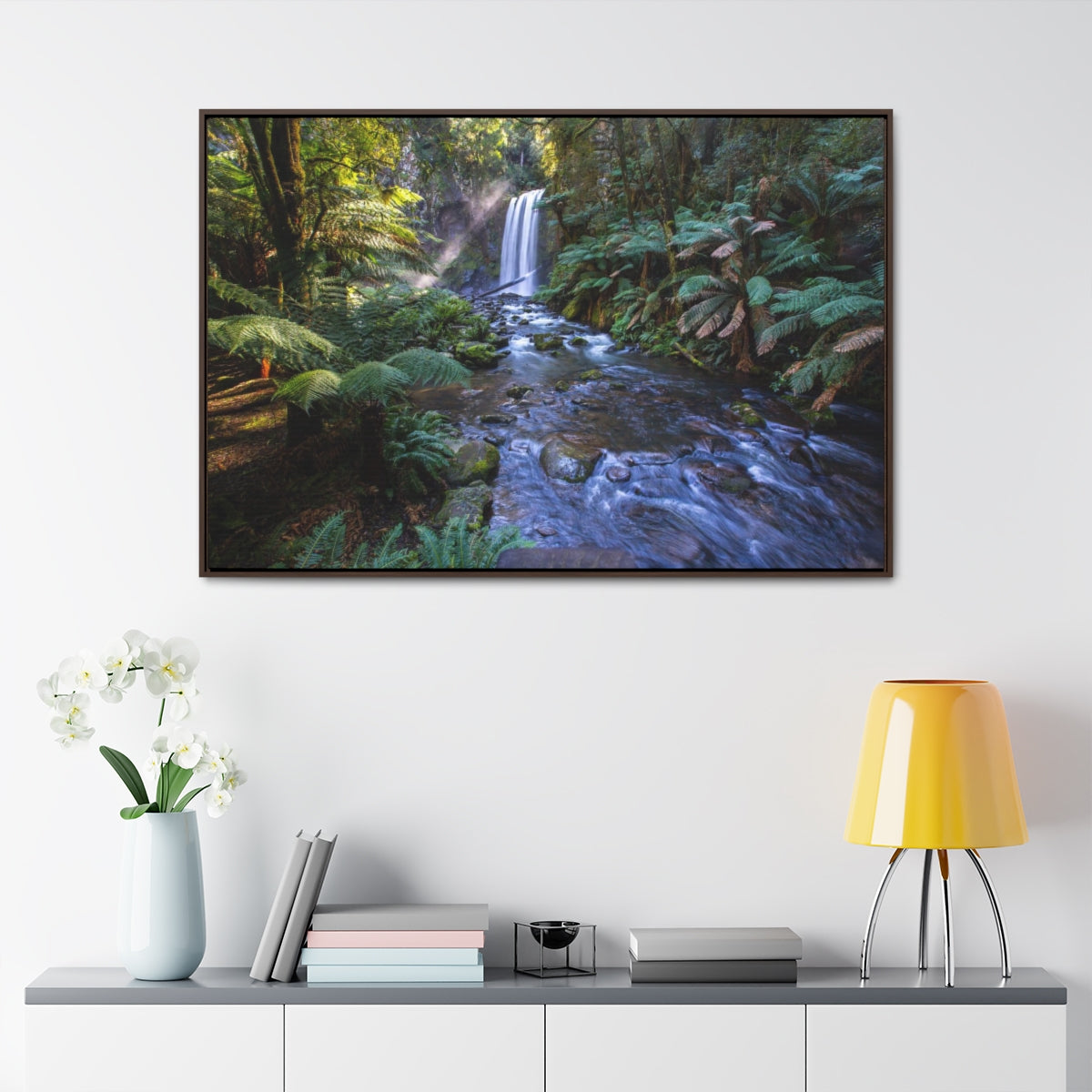 Tropical Forest Waterfall Canvas Print