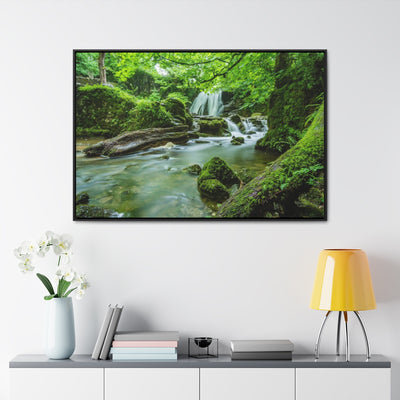 Lush Forest Waterfall Canvas Print