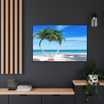 Palm Tree Heart Canvas Print