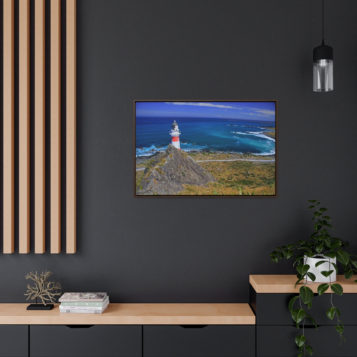 Striped Lighthouse Canvas Print